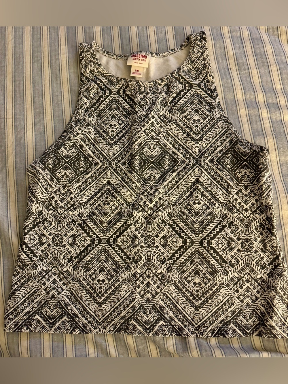 Mossimo Supply Co. Black & White Tribal Print Tank